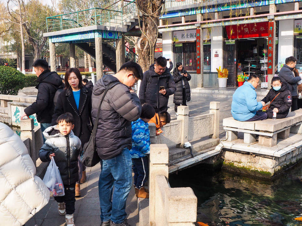 数九寒天如早春，济南各大公园游客如织