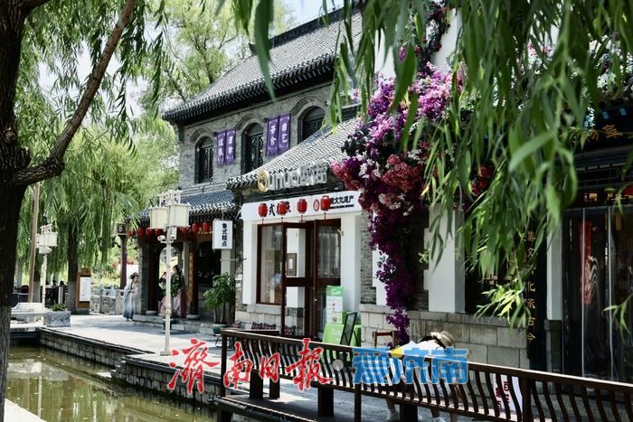 雨后百花洲畔引客来 泉城古韵共蓝天