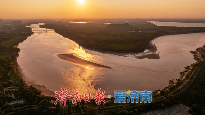 一年四季 泉在济南｜济南百里黄河风景区，夏日金辉演绎黄河生态美景
