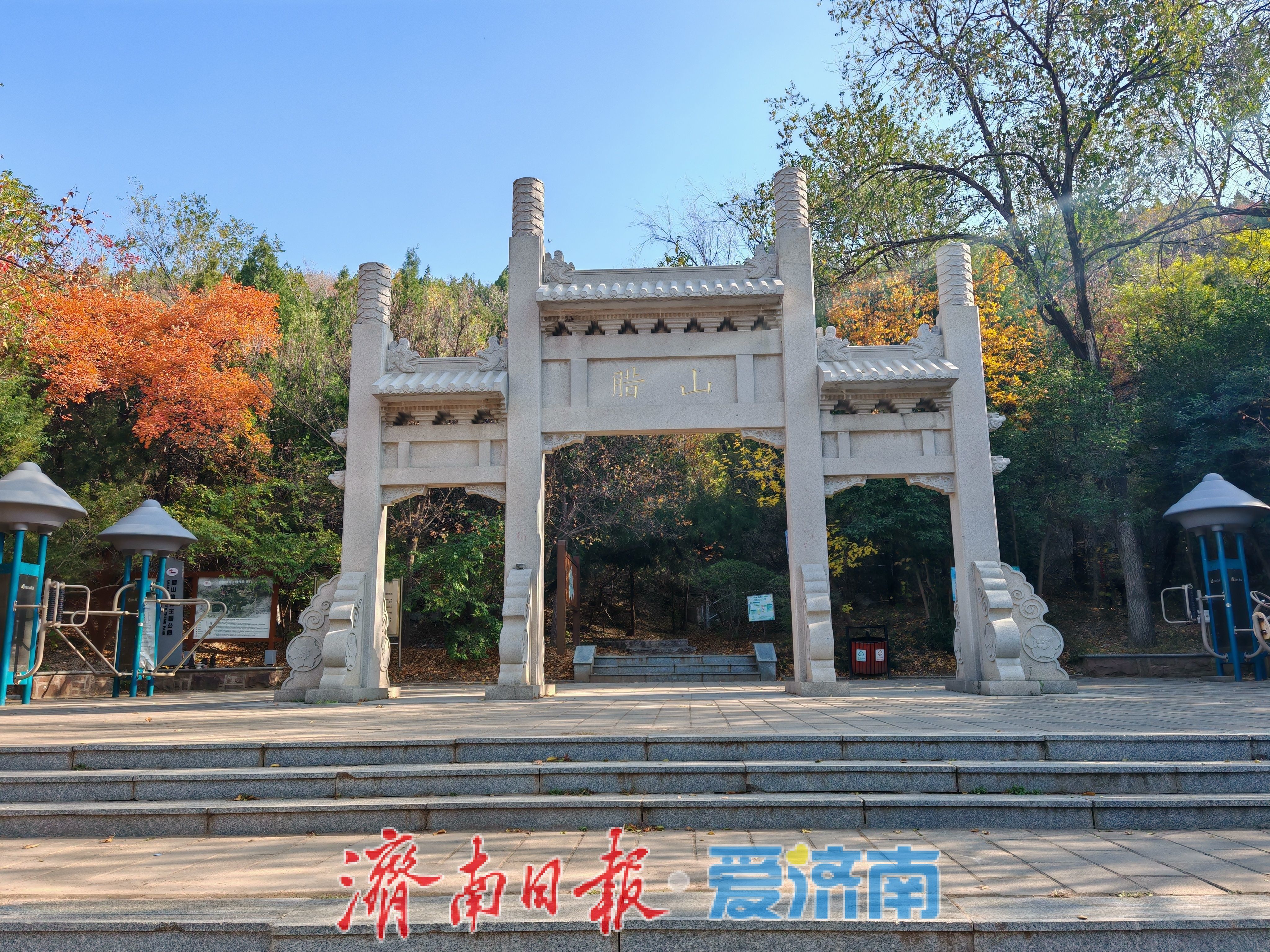 一年四季 泉在济南丨腊山冬日正当“红”