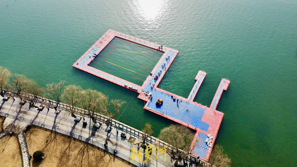 国际冬泳赛本周末济南开赛 大明湖“泳池”已搭建就绪