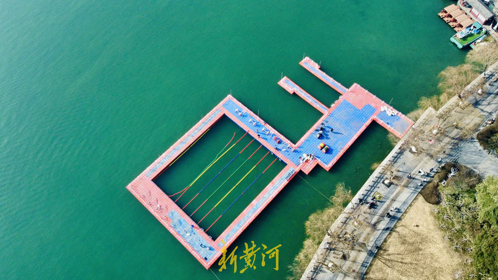 国际冬泳赛本周末济南开赛 大明湖“泳池”已搭建就绪